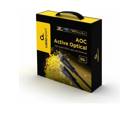  Кабель активный оптический Cablexpert CCBP-HDMI-AOC-50M HDMI v2.0 50м 19M/19M AOC Premium Series позол.разъемы экран коробка 