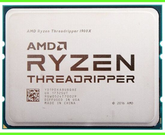  Процессор AMD Ryzen Threadripper 1900X (YD190XA8U8QAE) OEM (TR4, 3.8GHz up to 4.0GHz/8x512Kb+16Mb, 8C/16T, Summit Ridge, 14nm, 180W, unlocked) 