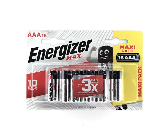  Элемент питания ENERGIZER  LR03 Max (16 бл)   (96) 