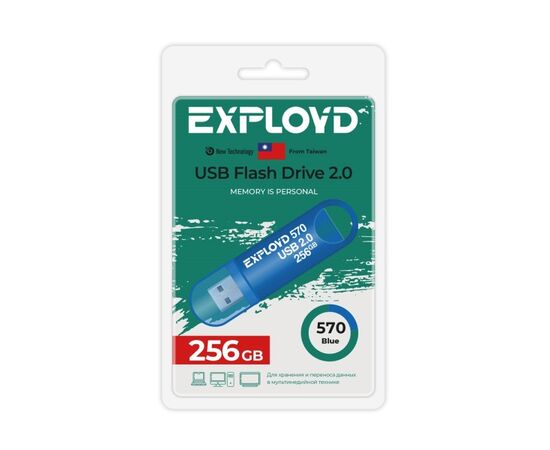  USB  256GB  Exployd  570  синий 