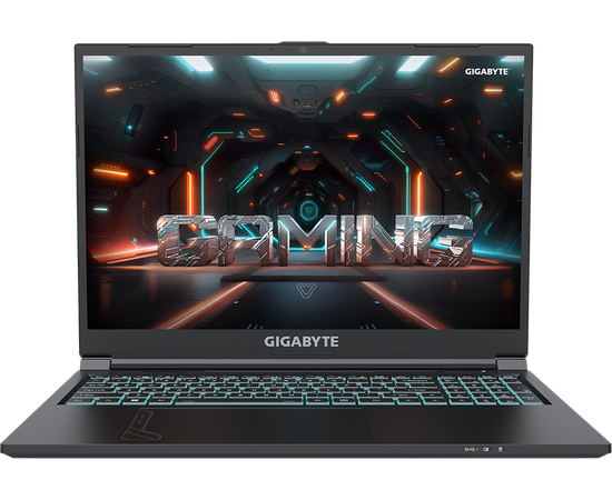  Ноутбук Gigabyte G6 (MF-G2KZ853SD) Core i7 12650H 16Gb SSD512Gb nVidia GeForce RTX4050 6Gb 16" WUXGA (1920x1200) Free DOS black 