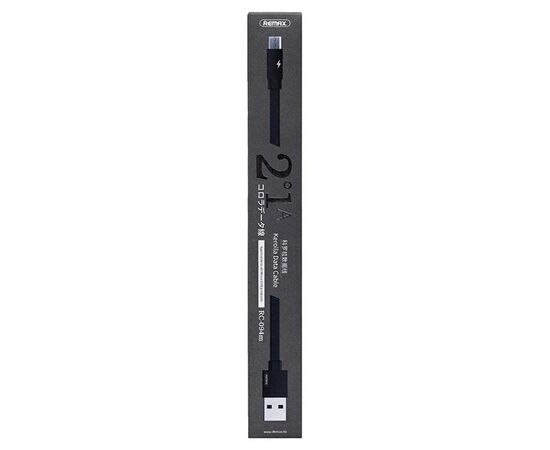  Кабель USB REMAX RC-094m  Kerolla USB - MicroUSB, 2.4А, 1 м, черный 