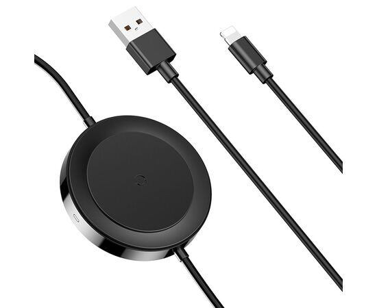 Кабель USB BASEUS с беспроводной зарядкой USB - Lightning, 3A, 17W, 1.2 м, черный 