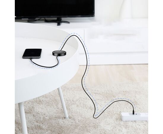 Кабель USB BASEUS с беспроводной зарядкой USB - Lightning, 3A, 17W, 1.2 м, черный 