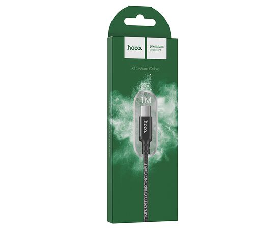  Кабель USB HOCO X14 Times speed USB - MicroUSB, 2А, 1 м, черный 