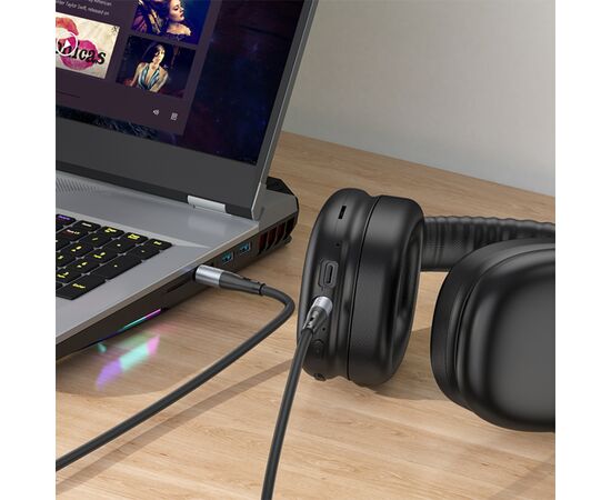  Аудиокабель HOCO UPA22 AUX Jack 3.5 (m) - Jack 3,5 (m), 1 м, черный 