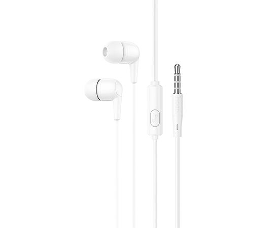  Проводные наушники HOCO M97 Enjoy, Jack 3.5mm, 1.2 м, белый 