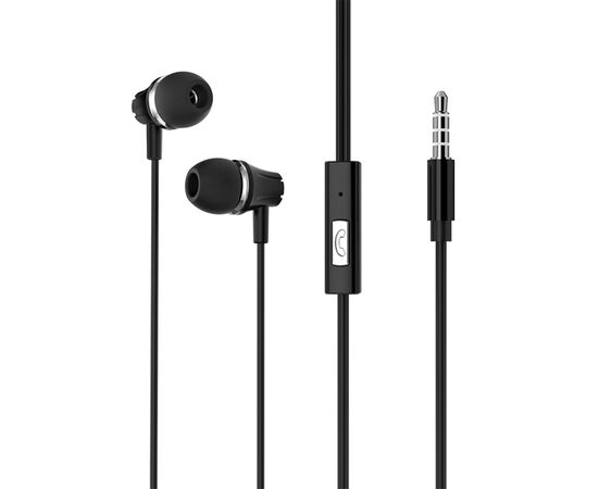  Проводные наушники BOROFONE BM21 Graceful, Jack 3.5mm, 1.2 м, черный 