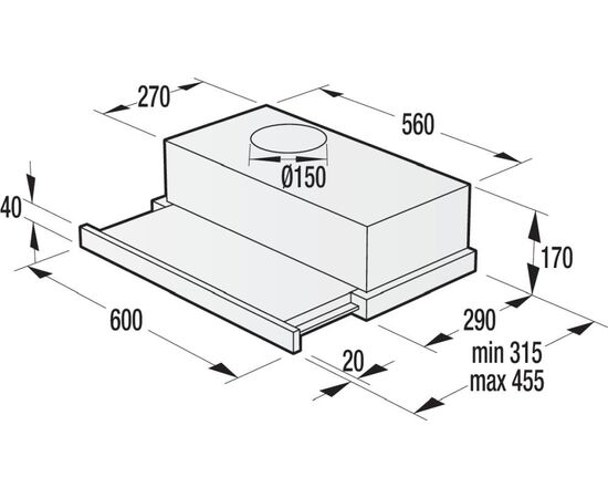  Вытяжка встраиваемая Gorenje BHP62CLI 