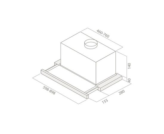  Встраиваемые вытяжки Elica ELITE 14 LUX GRVTWH/A/90-PRF0116530B 