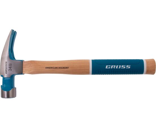  Молоток-гвоздодер GROSS American Hickory (10425) 680 г, угол 75, магнит, обрезиненная рукоятка 