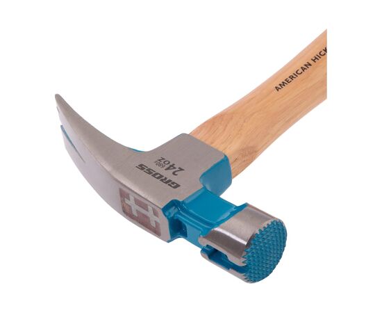  Молоток-гвоздодер GROSS American Hickory (10425) 680 г, угол 75, магнит, обрезиненная рукоятка 