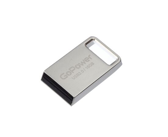  USB-флешка GoPower Mini (00-00027357) 16GB USB2.0 металл серебряный 