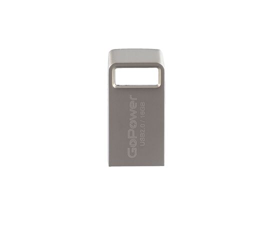  USB-флешка GoPower Mini (00-00027357) 16GB USB2.0 металл серебряный 