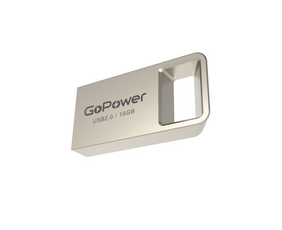  USB-флешка GoPower Mini (00-00027357) 16GB USB2.0 металл серебряный 