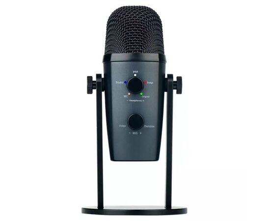  Микрофон универсальный кардиоидный JMARY MC-PW10, Type-C+Bluetooth+AUX, черный 
