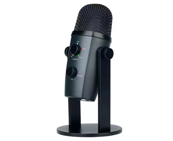 Микрофон универсальный кардиоидный JMARY MC-PW10, Type-C+Bluetooth+AUX, черный 