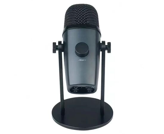  Микрофон универсальный кардиоидный JMARY MC-PW10, Type-C+Bluetooth+AUX, черный 