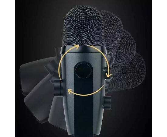  Микрофон универсальный кардиоидный JMARY MC-PW10, Type-C+Bluetooth+AUX, черный 