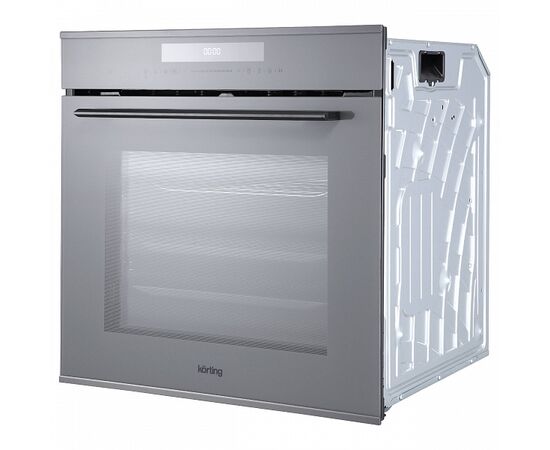  Духовой шкаф Korting OKB 1331 GBXGr серое стекло+черная нерж 