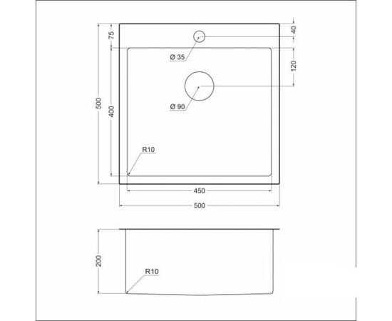  Мойка Emar EMB-117A PVD Nano Satine нерж сатин 