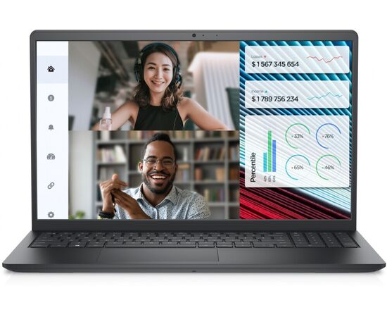  Ноутбук DELL Vostro 3520-3850 15.6" 120Ghz WVA FHD/Core i3 1215U/8Gb/512Gb SSD/noOS/RJ45/black 