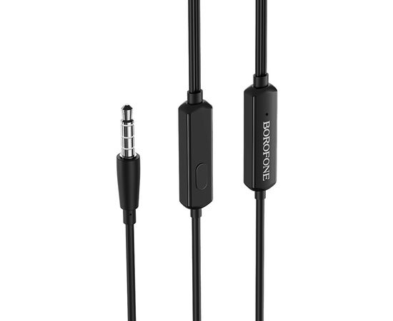  Наушники BOROFONE BM39 Refined chant with mic (чёрный) 