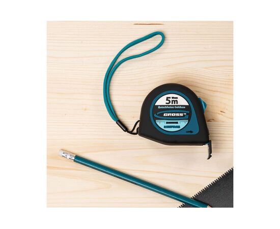  Рулетка GROSS Ergonomisch 31102 5 мx19 мм, магнитный обрезиненный зацеп 