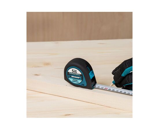  Рулетка GROSS Ergonomisch 31102 5 мx19 мм, магнитный обрезиненный зацеп 