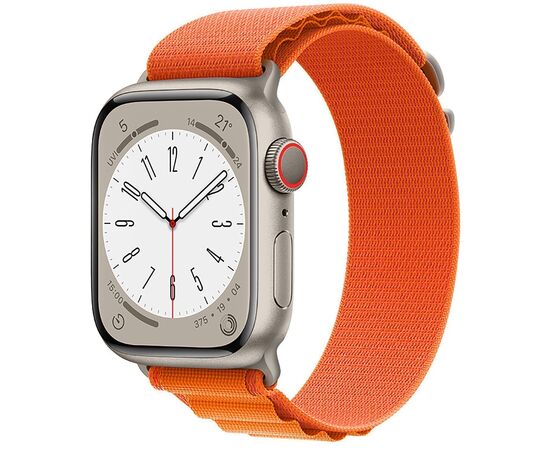  Нейлоновый браслет ApW27   Alpine Loop (Альпийская петля) для смарт часов Apple Watch 38/40/41 mm/ тканевый сменный спортивный  (эпл вотч) / оранжевый 