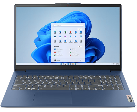  Ноутбук Lenovo IP3 Slim 15IAH8 (83ER0033RM) (qwerty/Rus) 15.6" FHD, Intel Core i5-12450H, 8Gb, 512Gb SSD, no OS, синий 
