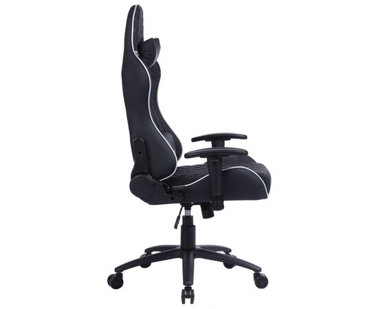  Кресло игровое Cactus CS-CHR-030BLS черный/серебристый с подголов. 