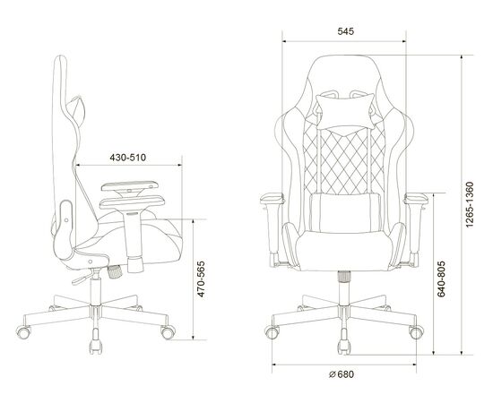  Кресло Zombie Viking 7 Knight Fabric (Viking 7 Knight B) текстиль/эко.кожа черный 