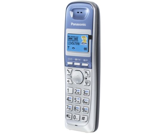  Радиотелефон Panasonic KX-TG2512RUS (серебристый, 2 трубки) 