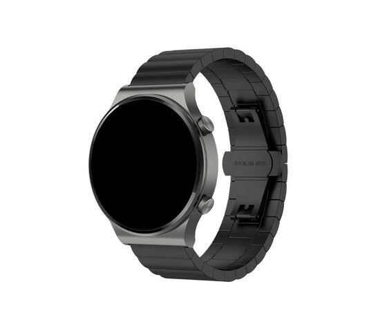  Ремешок - WB38 Металл блочный на застежке 22 мм универсальный (black) (230537) 