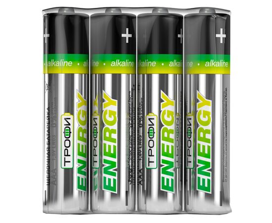  Элемент питания Трофи LR03-4S ENERGY Alkaline (60/960/46080) 