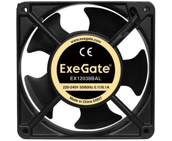  Вентилятор ExeGate EX12038BAL EX289017RUS (120x120x38 мм, 2-Ball, 2700RPM, 43dBA) 