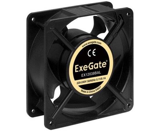  Вентилятор ExeGate EX12038BAL EX289017RUS (120x120x38 мм, 2-Ball, 2700RPM, 43dBA) 