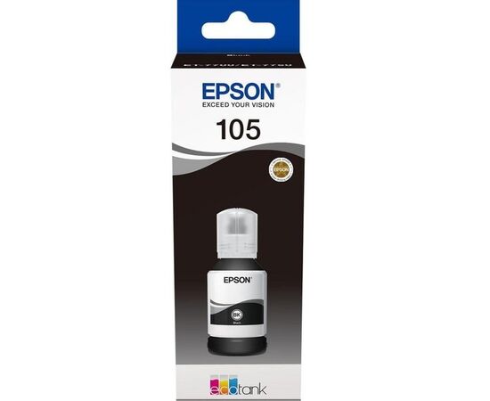  Картридж струйный Epson 105BK C13T00Q140 черный (70мл) для Epson L7160/7180 