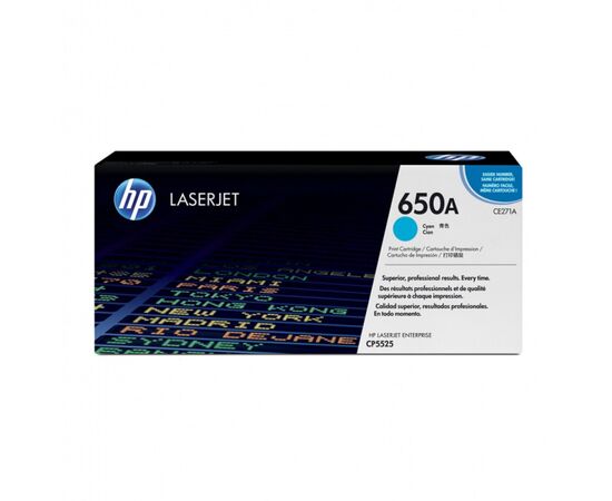  Картридж лазерный HP 650A CE271A голубой (15000стр.) для HP LJ CP5520/5525 