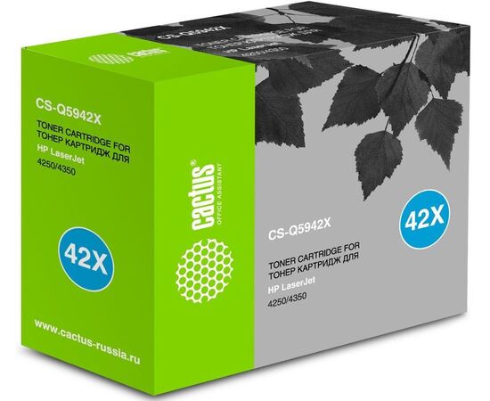  Тонер Картридж Cactus CS-Q5942X черный для HP 4250/4350(20000стр.) 