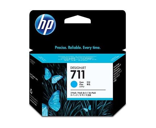  Картридж струйный HP 711 CZ134A голубой x3упак. (29мл) для HP DJ T120/T520 