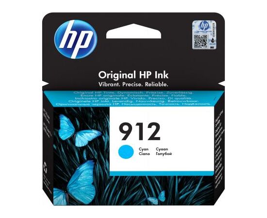  Картридж струйный HP 912 3YL77AE голубой (315стр.) для HP OfficeJet 801x/802x 