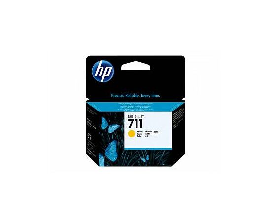  Картридж струйный HP 711 CZ132A желтый (29мл) для HP DJ T120/T520 