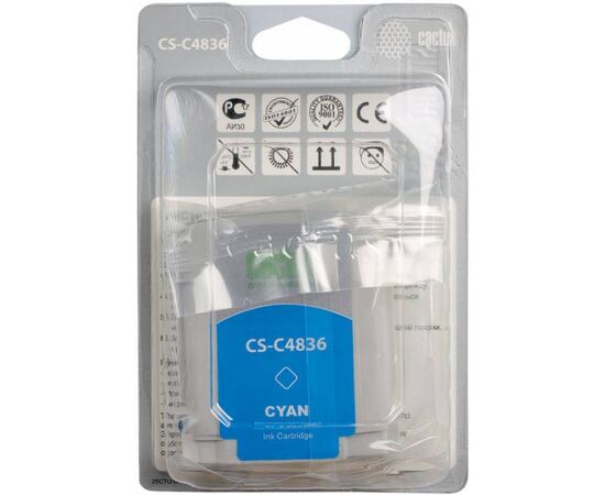  Картридж струйный Cactus CS-C4836 голубой для №11 HP 2000/2500/1000/1100/1200 (29ml) 
