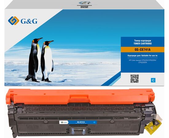  Картридж лазерный G&G GG-CE741A голубой 7300стр для HP CLJ CP5220/CP5221 