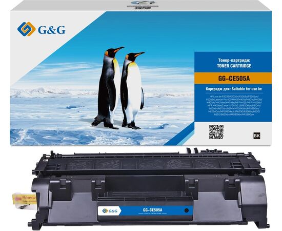  Картридж лазерный G&G GG-CE505A GG-CE505A universal черный (2300стр.) для HP LaserJet P2035, P2035n, P2055d, P2055dn, P2055x; LaserJet Pro 400 M401, M 