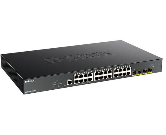  Коммутатор D-Link DGS-1250-28XMP  черный 