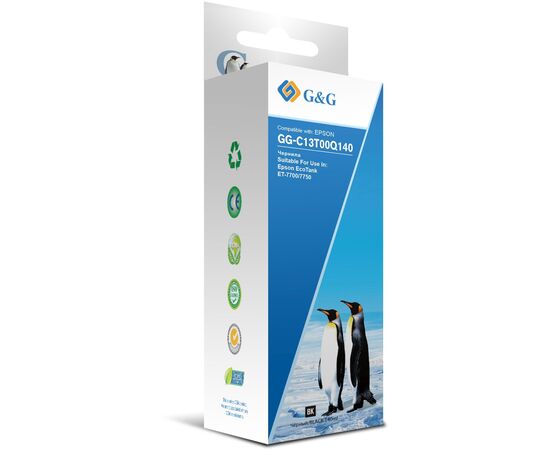  Чернила G&G GG-C13T00Q140 черный140мл для Epson EcoTank 7700/7750 