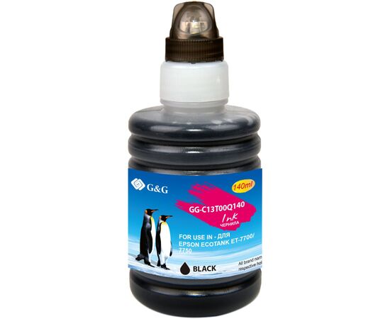  Чернила G&G GG-C13T00Q140 черный140мл для Epson EcoTank 7700/7750 